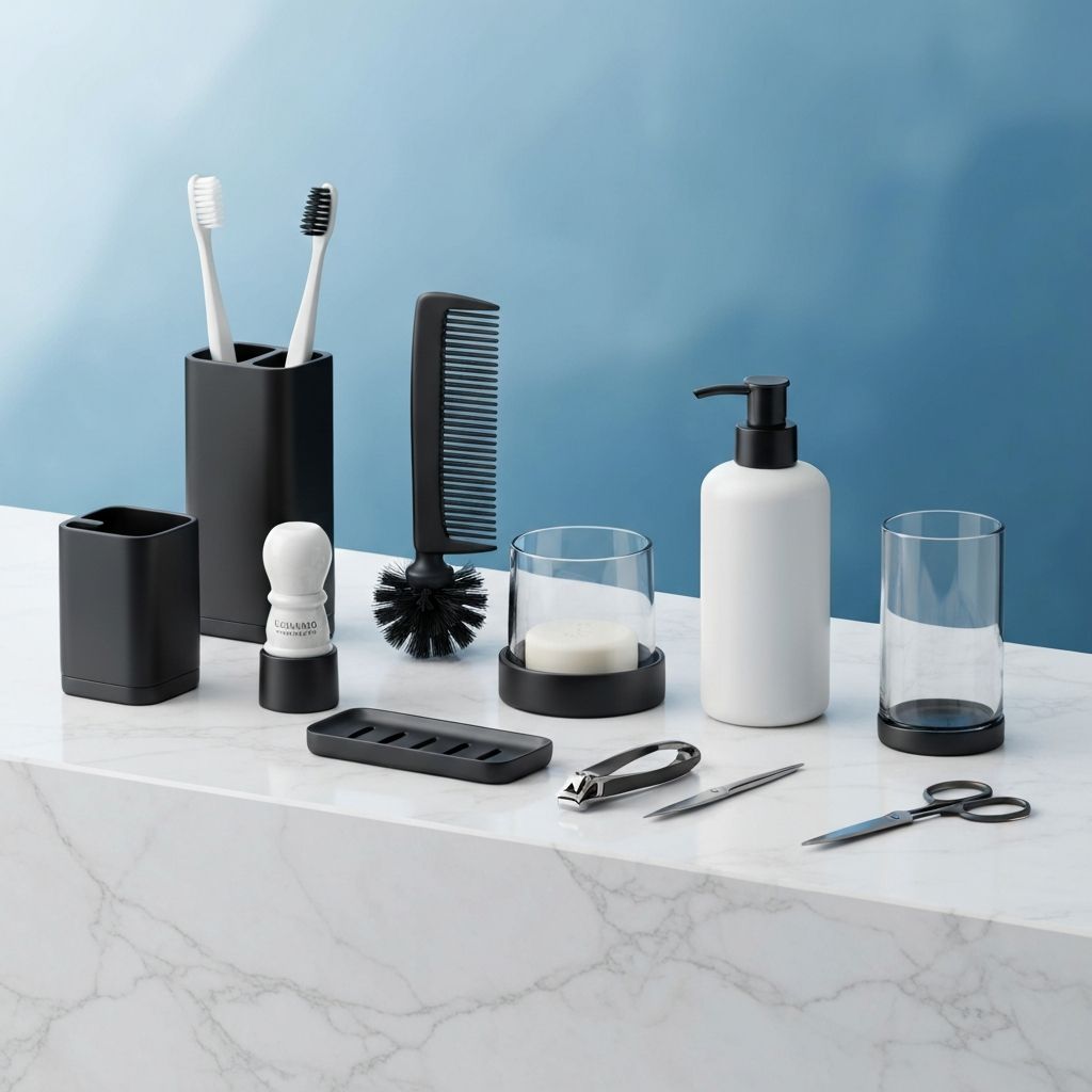 Clara Clark Bathroom Set - 21 Piece Collection - Bathroom organizer storage solution - Check price on Amazon