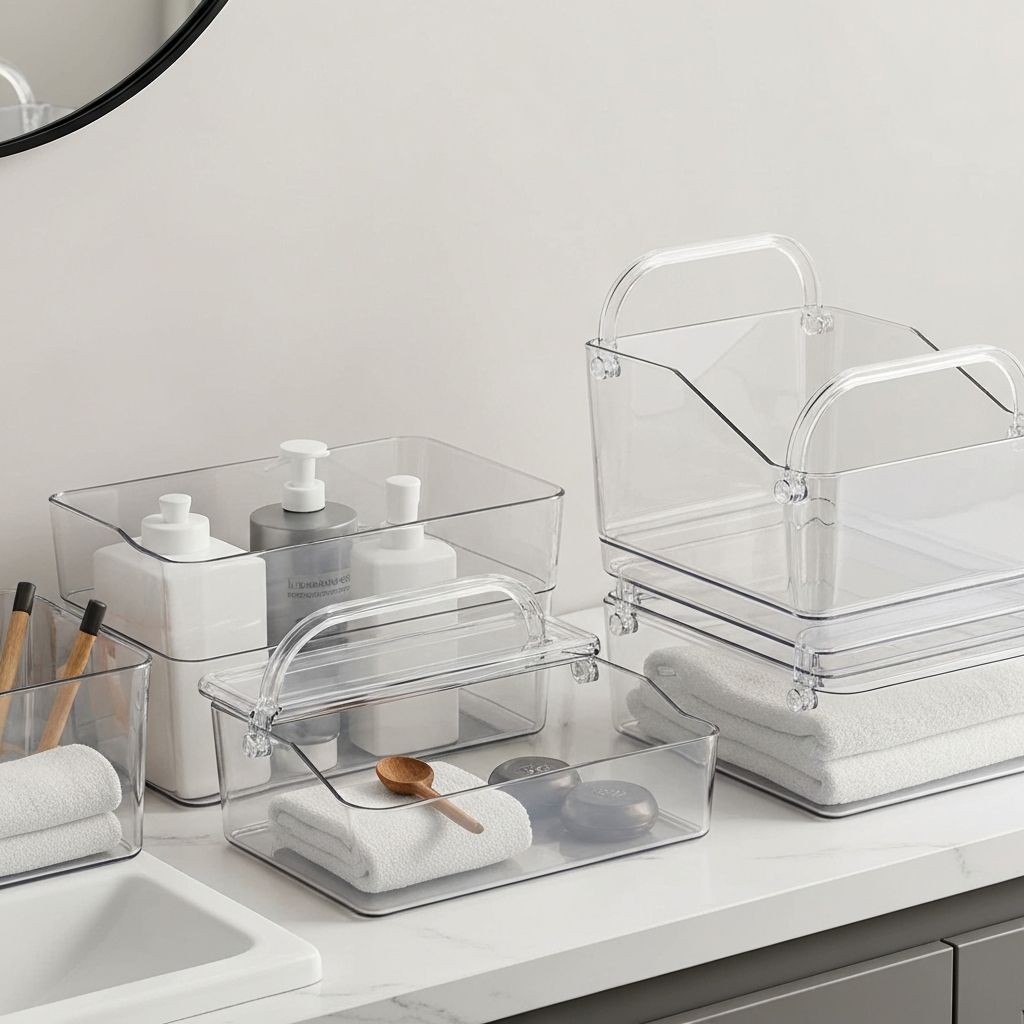 DEKAVA 2-Pack Bathroom Organizer Bins - Bathroom organizer storage solution - Check price on Amazon